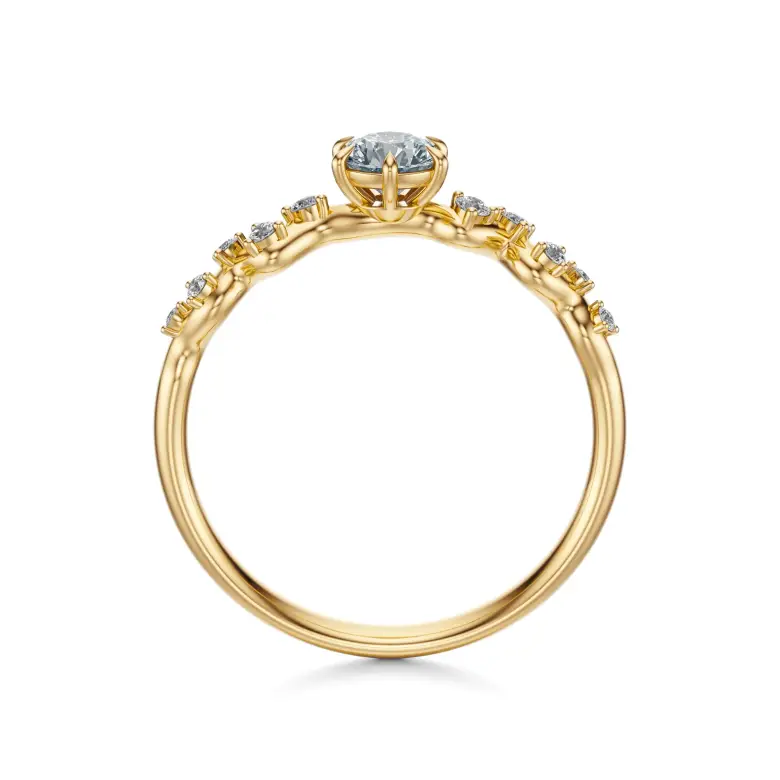 Pierścionek złoty z diamentami